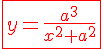 4$ \red \fbox{ y=\frac{a^3}{x^2+a^2}